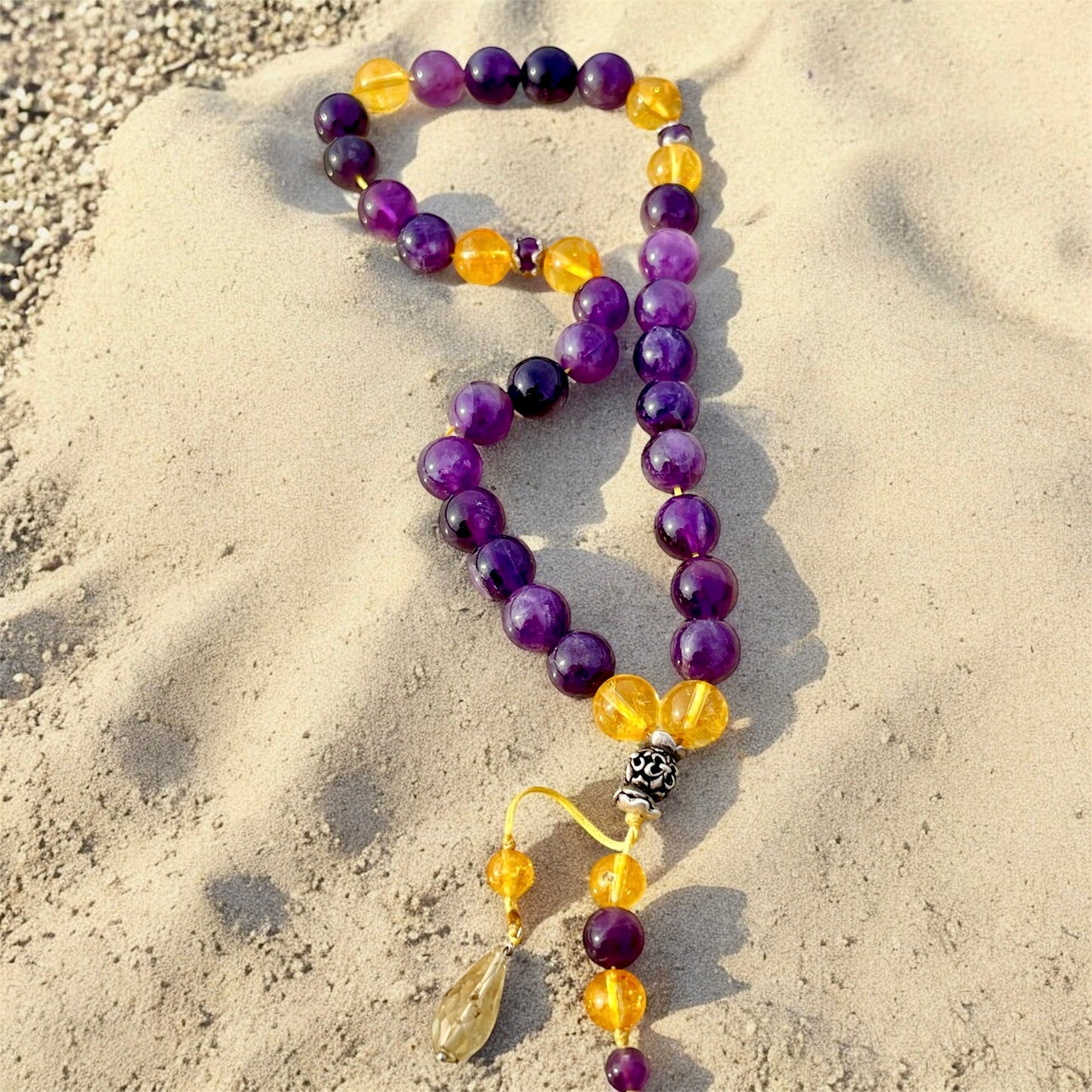 سبحة اماتيست وسترين اصلي وفضة