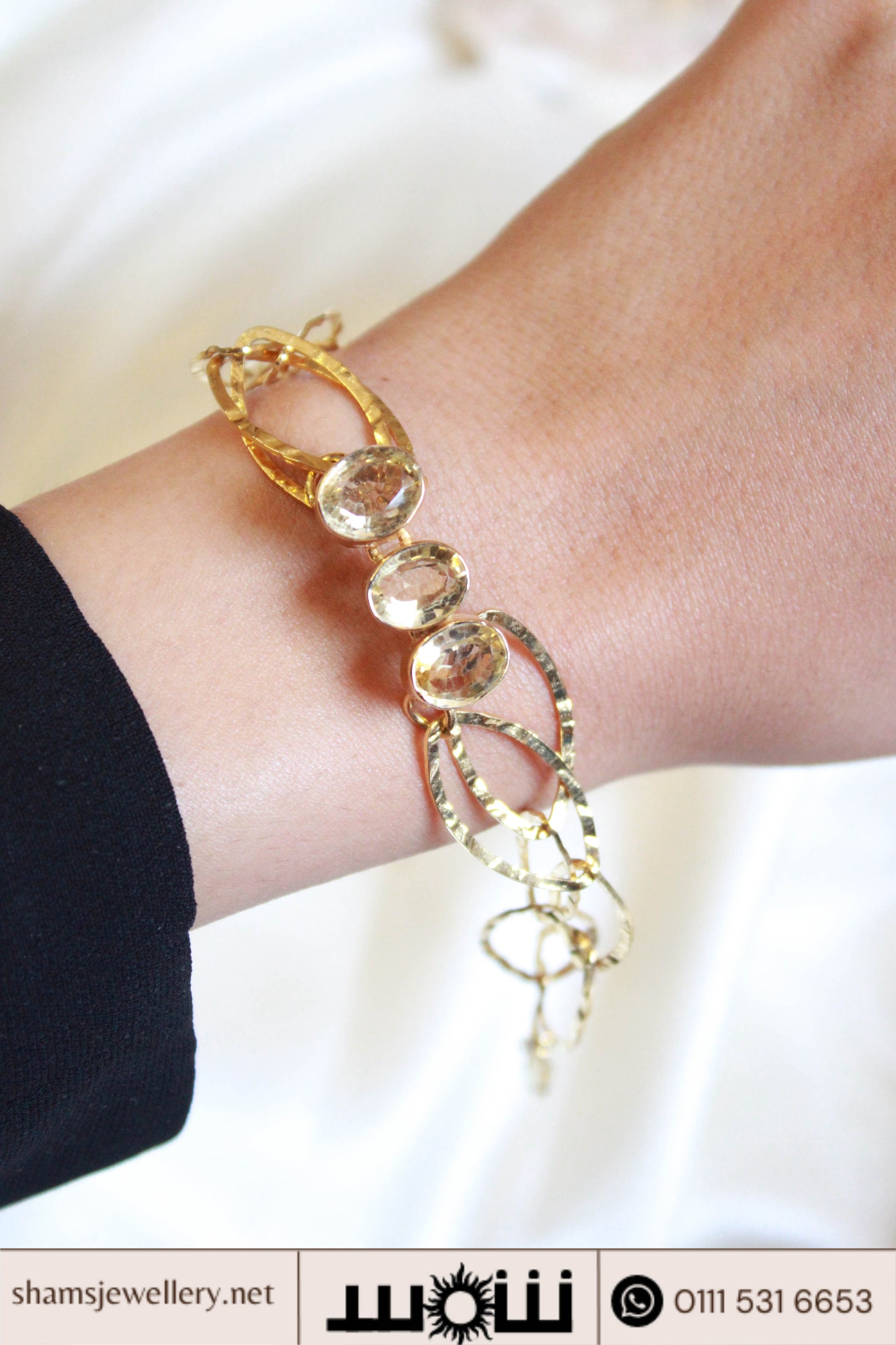 اسورة فضة ايطالي بجواهر سترين أصلي