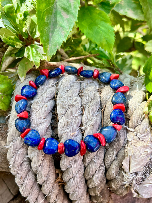 اسورة لابيس لازورد ومرجان طبيعي