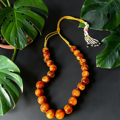 طقم كهرمان خشبي طبيعي فواح