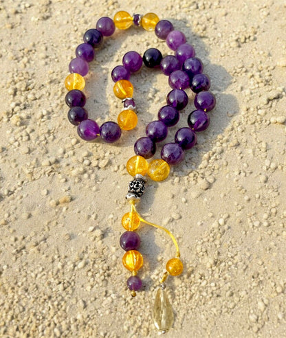 سبحة اماتيست وسترين اصلي وفضة