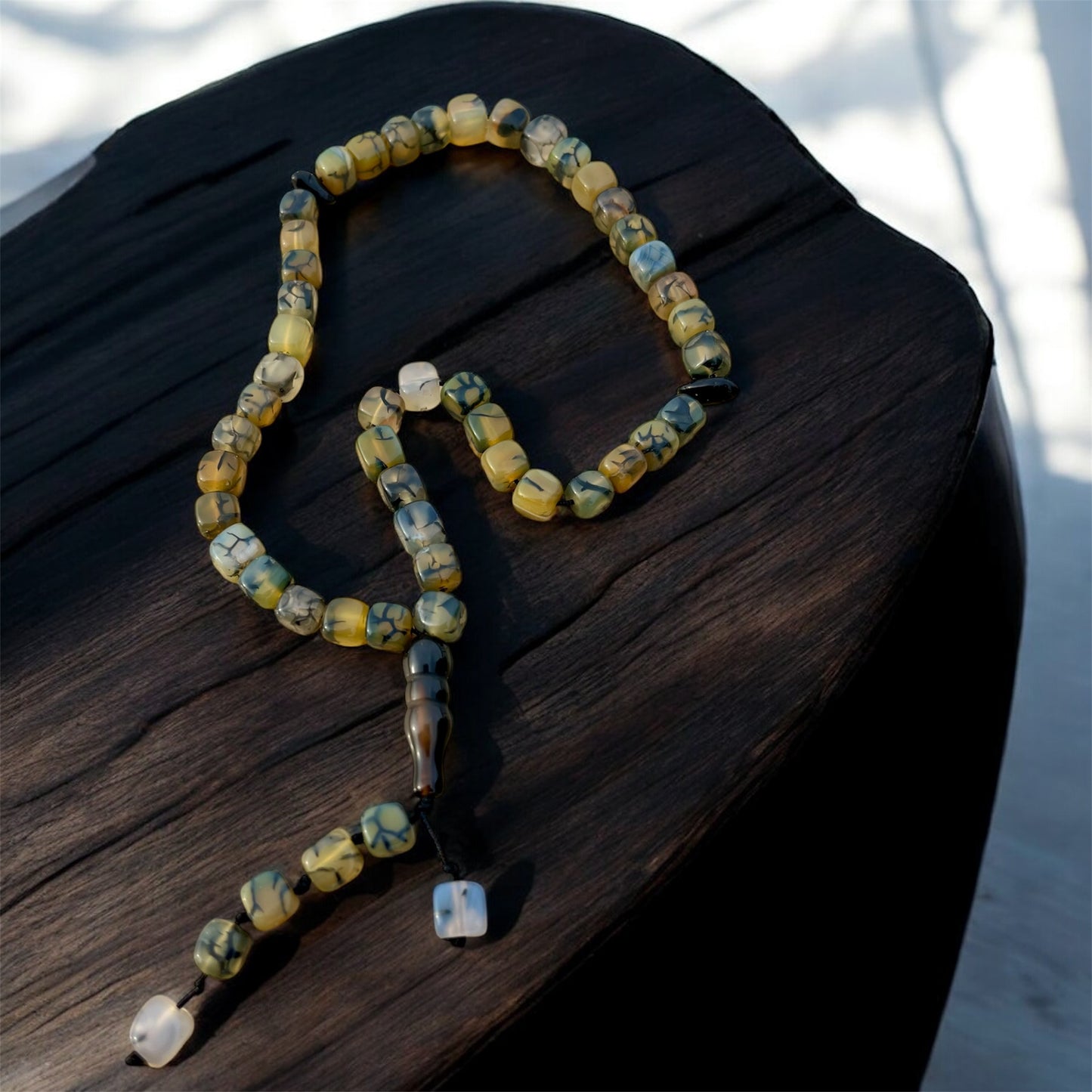 سبحة عقيق عنكبوتي 45حبة