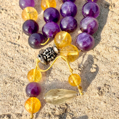 سبحة اماتيست وسترين اصلي وفضة