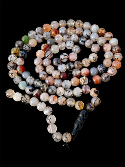 سبحة عقيق عنكبوتي 100حبة