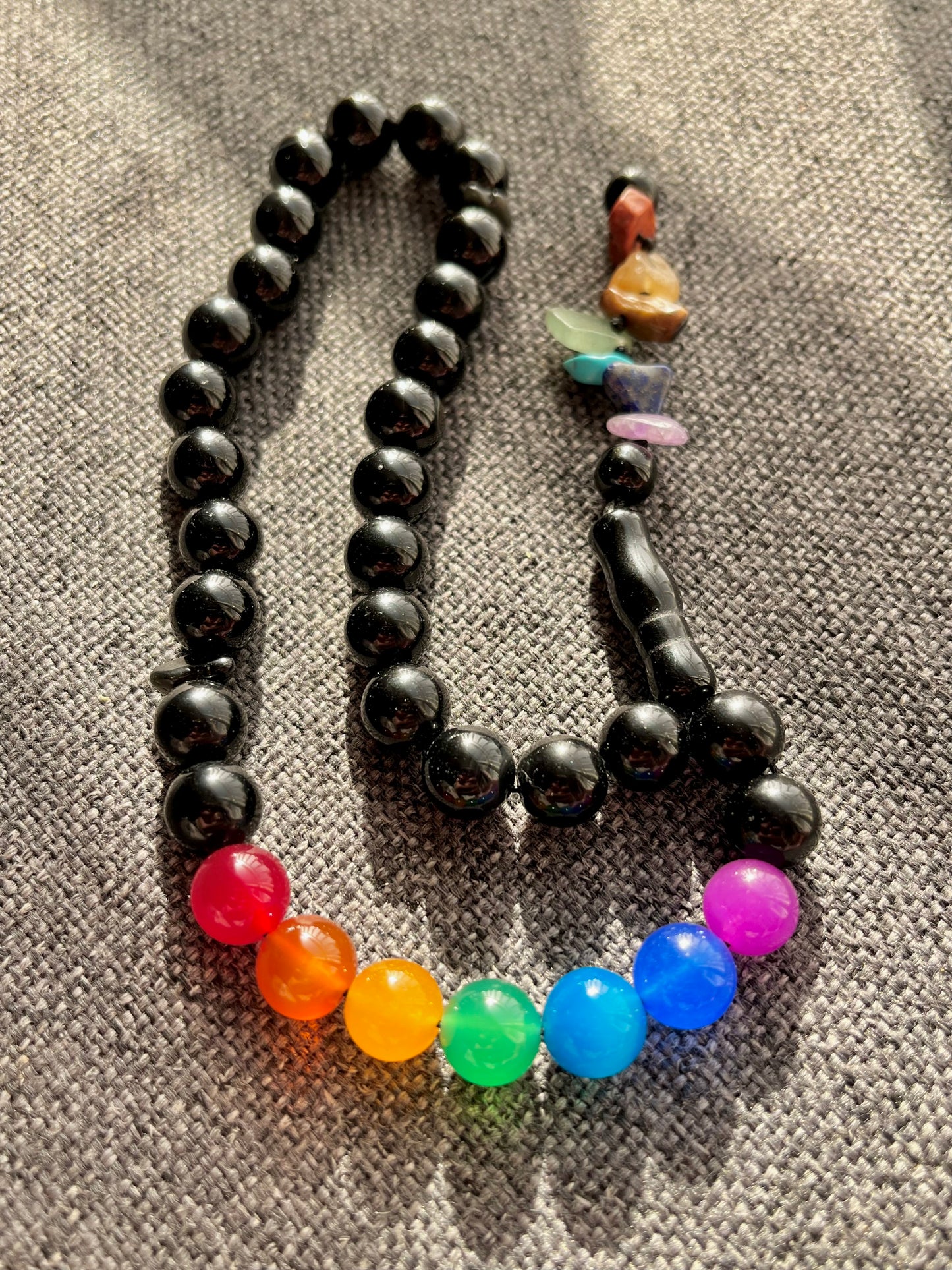 سبحة شاكرات الطاقة 15 نوع حجر كريم