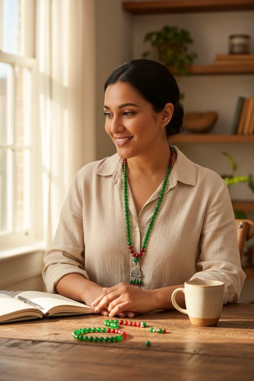 عقد وسبحة 100حبة عقيق اصلي وفضة