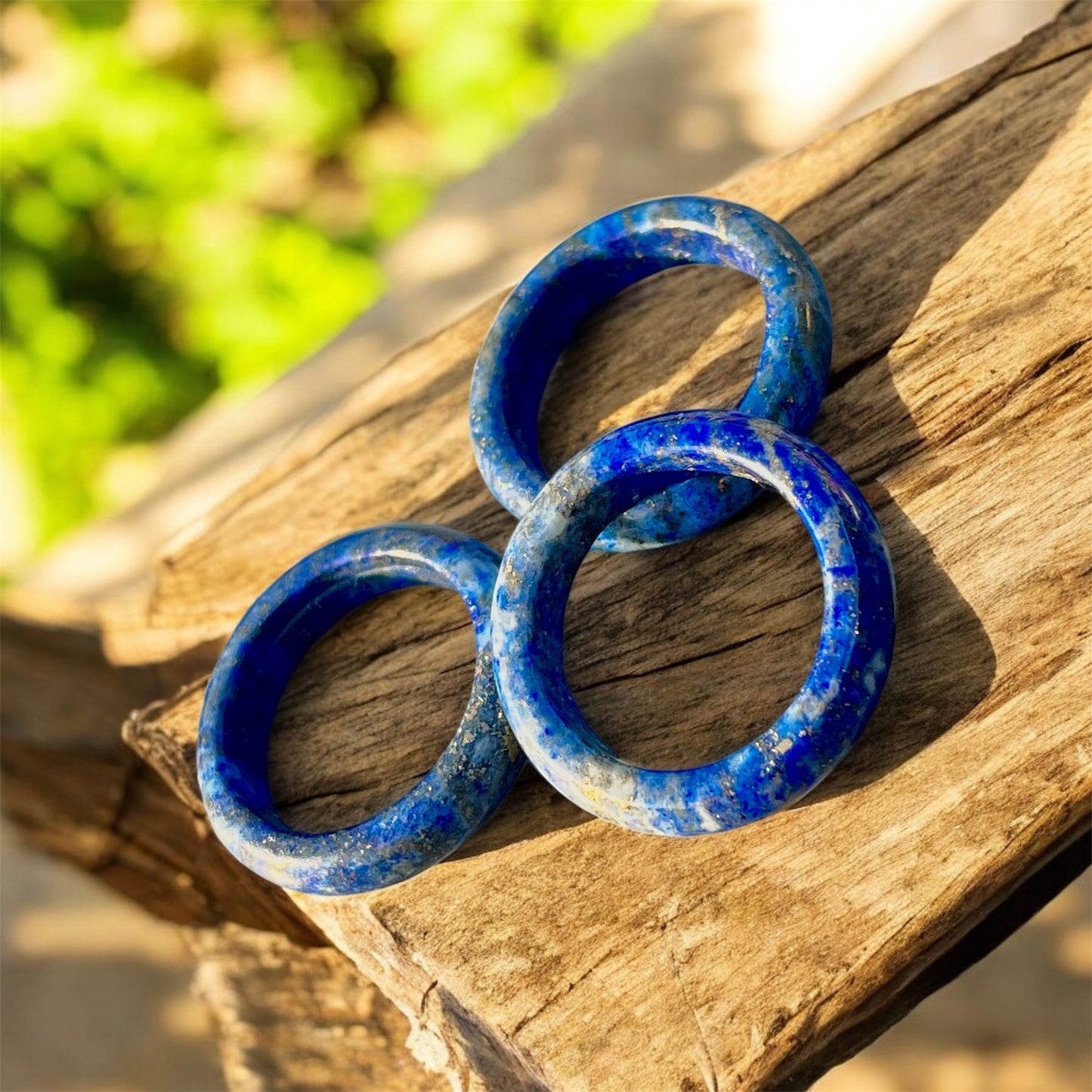 دبلة لابيس لازورد اصلي للجنسين